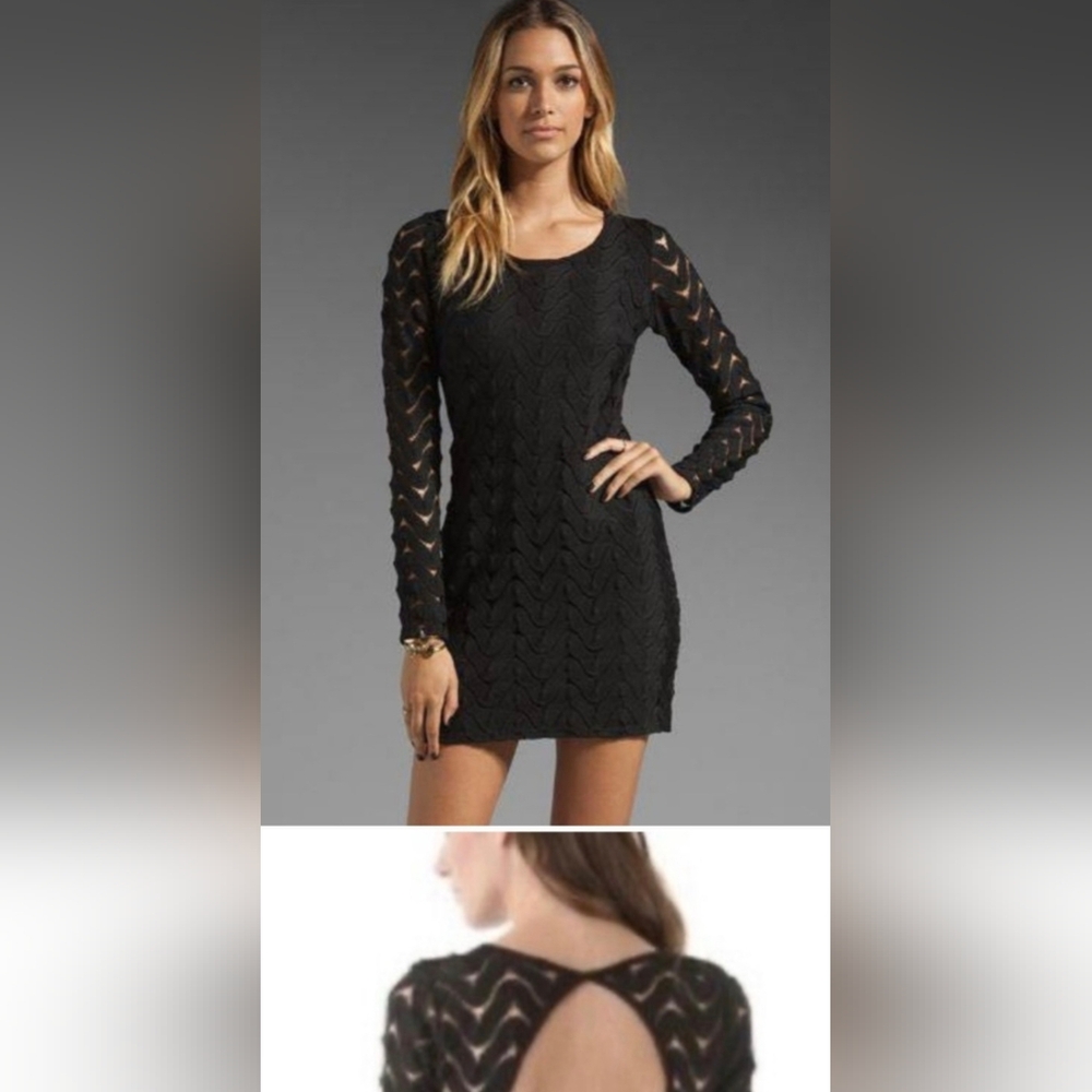 Free People Elegant Black Lace Dress